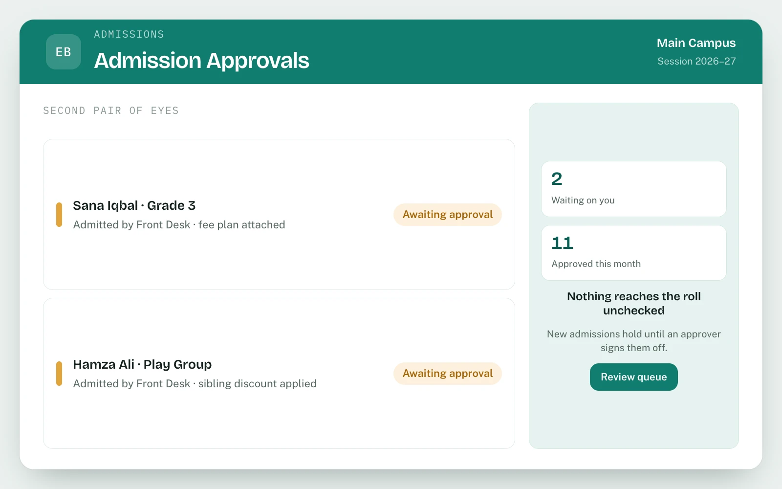 Student Management & Admissions in EDUBase (3 of 5)