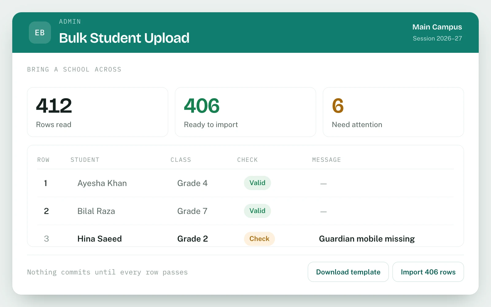 Bulk Data Import & Onboarding Tools in EDUBase (1 of 3)