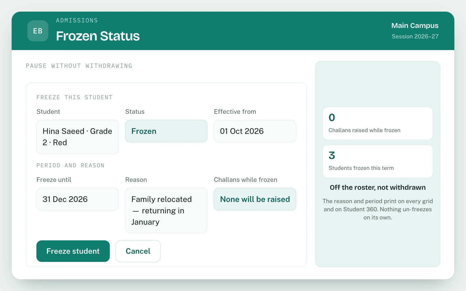 Student 360° in EDUBase (2 of 2)
