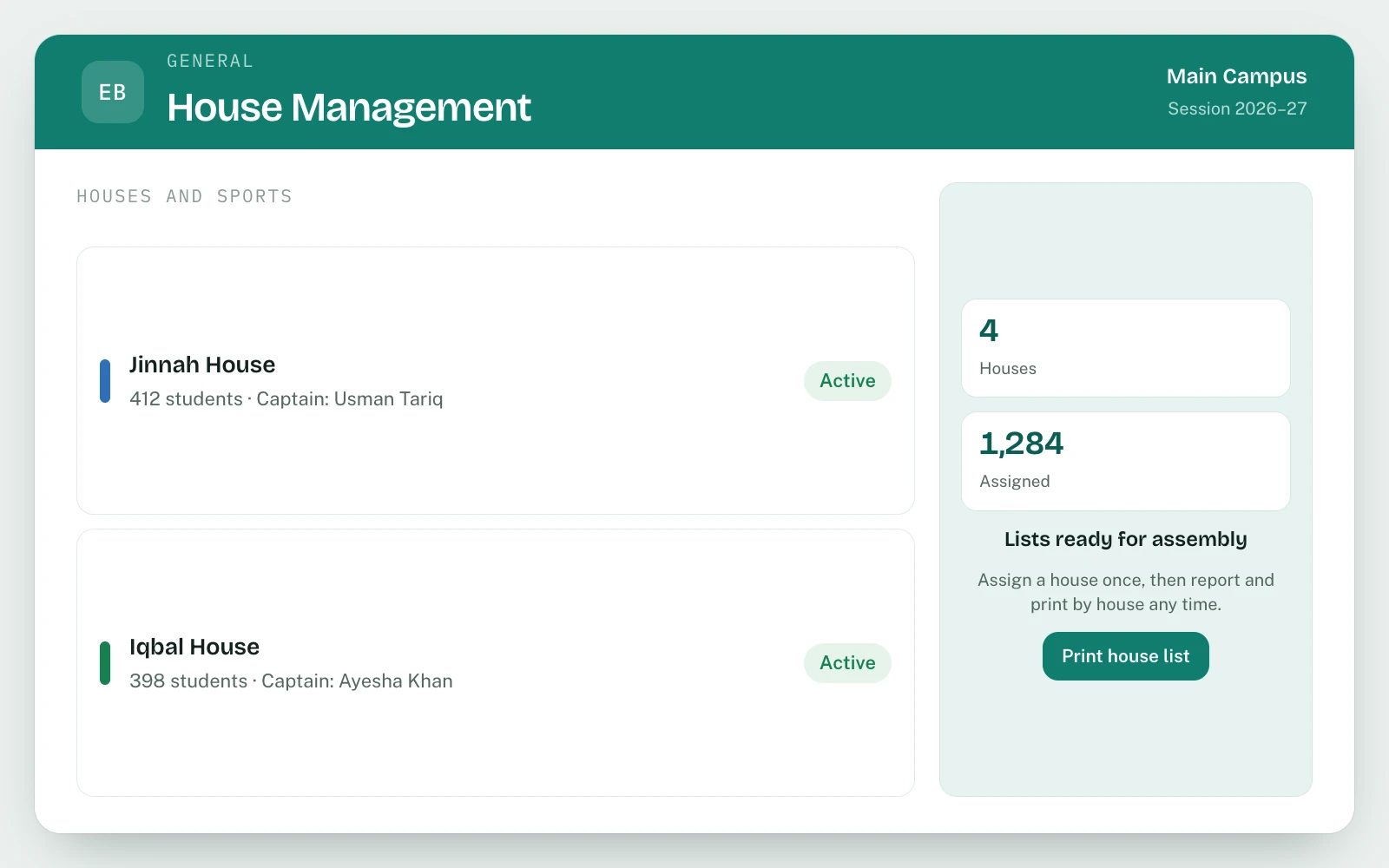 Daily Diary, Notices & Houses in EDUBase (4 of 6)