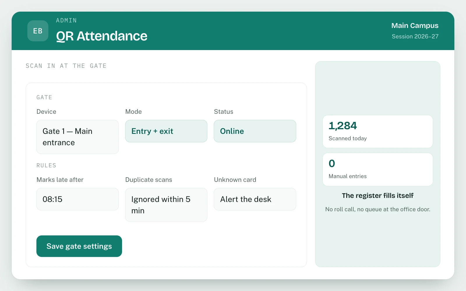 QR, Biometric & Geo Attendance in EDUBase (1 of 3)