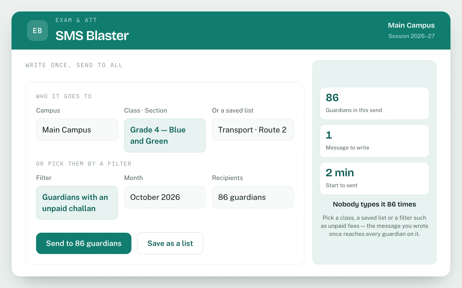Communication Center (Messages) in EDUBase (1 of 3)