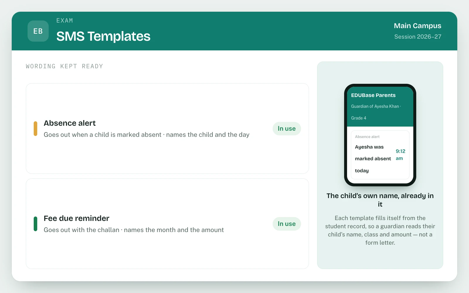 Communication Center (Messages) in EDUBase (2 of 3)