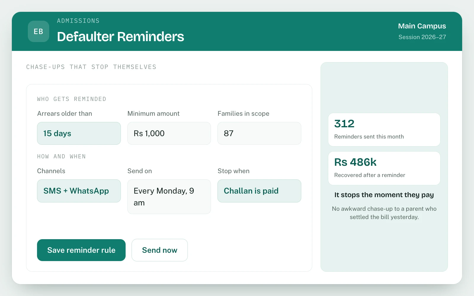 Fee Automation in EDUBase (3 of 3)