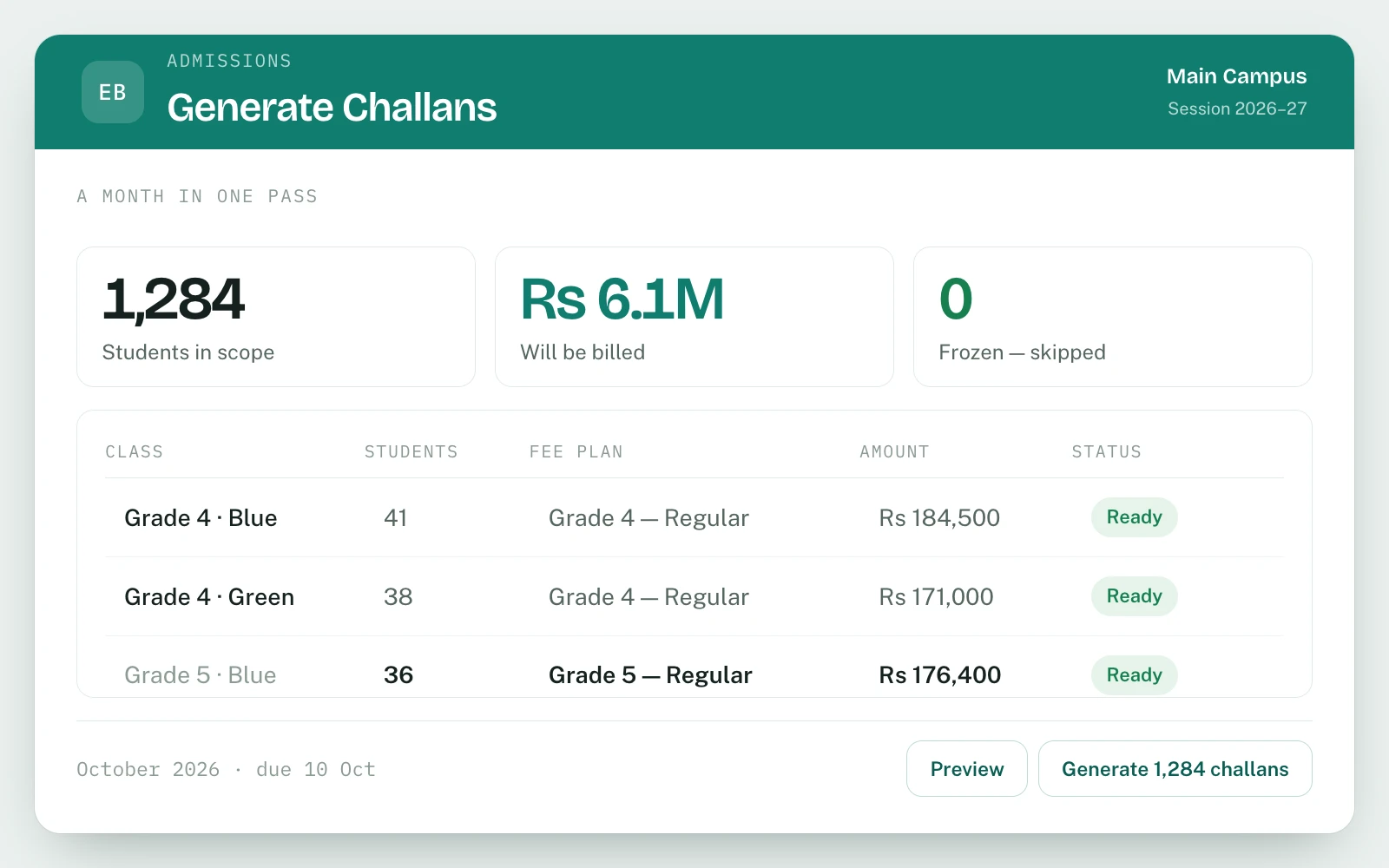 Fee Management & Challans in EDUBase (1 of 5)