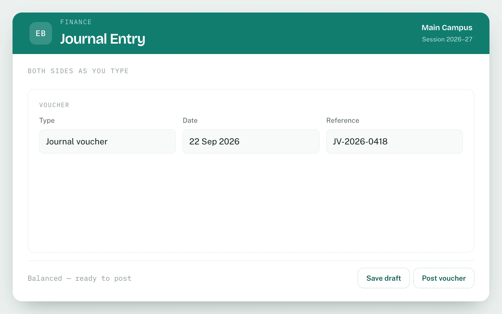 Finance & Accounting in EDUBase (2 of 6)